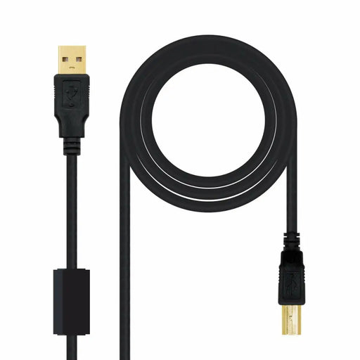Кабел USB 2.0 A към USB B NANOCABLE 10.01.1203 Черен 3 m (1