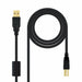 Кабел USB 2.0 A към USB B NANOCABLE 10.01.1203 Черен 3 m (1