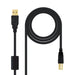 Кабел USB 2.0 A към USB B NANOCABLE 10.01.1203 Черен 3 m (1