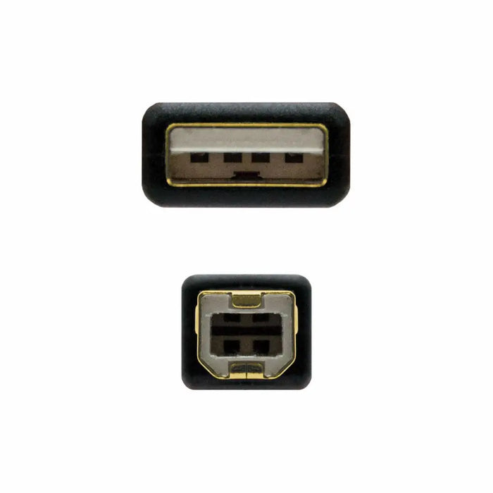 Кабел USB 2.0 A към USB B NANOCABLE 10.01.1205 Черен 5 m