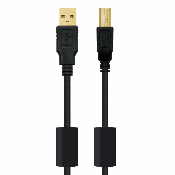 Кабел USB 2.0 A към USB B NANOCABLE 10.01.1205 Черен 5 m