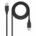 Кабел USB 3.0 A към USB A NANOCABLE 10.01.1002 BK Черен 2 m