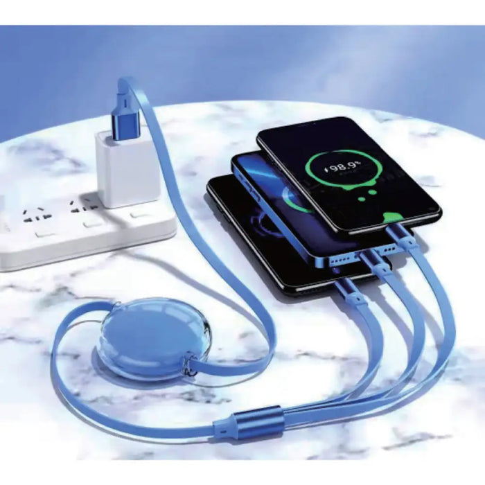 КАБЕЛ USB 3В1 ПЛОСЪК 100W AUTO PRACTIC