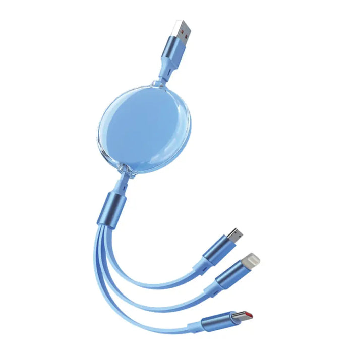 КАБЕЛ USB 3В1 ПЛОСЪК 100W AUTO PRACTIC