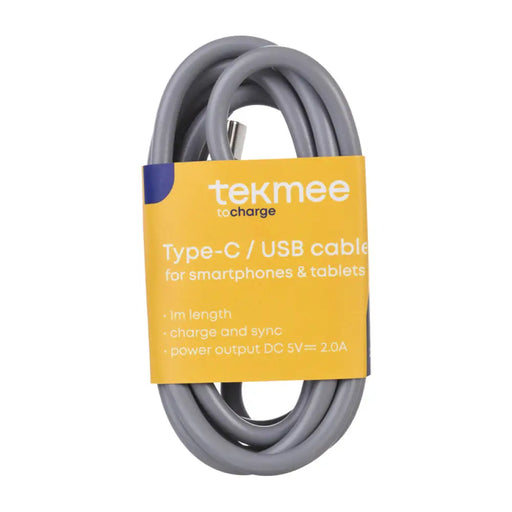 КАБЕЛ USB-A КЪМ LIGHTNING 1M 2.0A БЯЛ TEKMEE