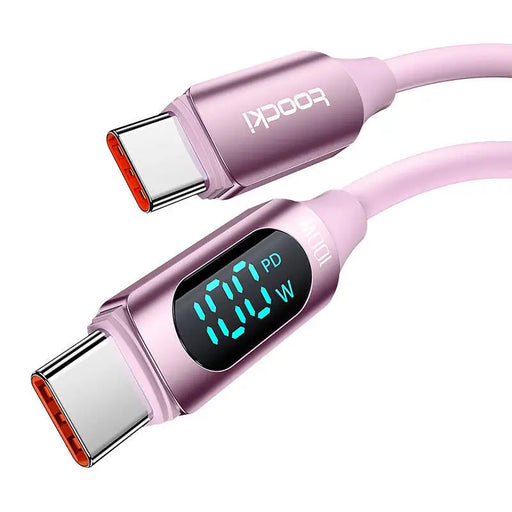Кабел USB - C към Toocki TXCTT1 - XX04 - B2 2m FC 100W розов