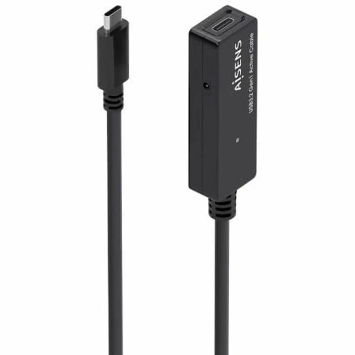 Кабел USB-C към USB-C Aisens A107-0869 Черен Удължител 5 m