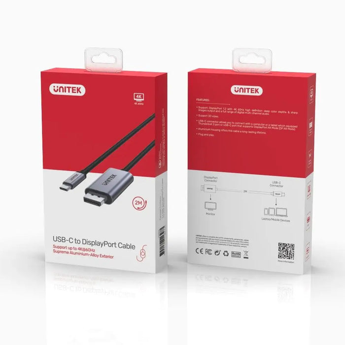 Кабел USB-C към DisplayPort Unitek V1409A Мъжки/Мъжки 2 m
