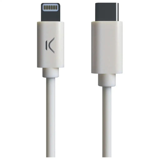 Кабел USB-C към Lightning KSIX MFI (1 m) Бял
