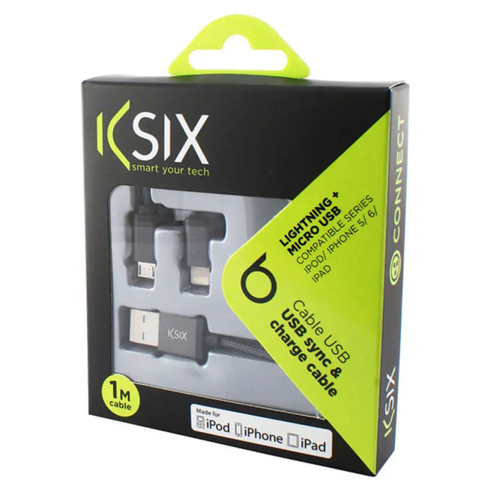 Кабел USB към Micro USB и Lightning KSIX