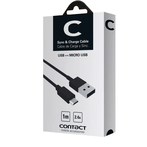 Кабел USB към Micro USB Contact 1 m Черен