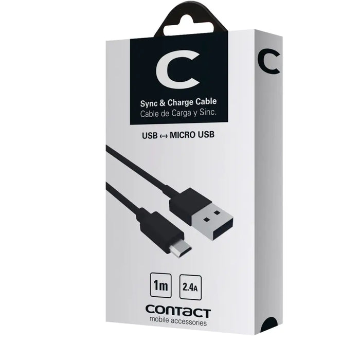 Кабел USB към Micro USB Contact 1 m Черен