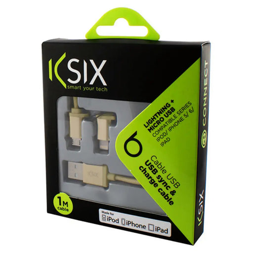 Кабел USB към Micro USB и Lightning KSIX