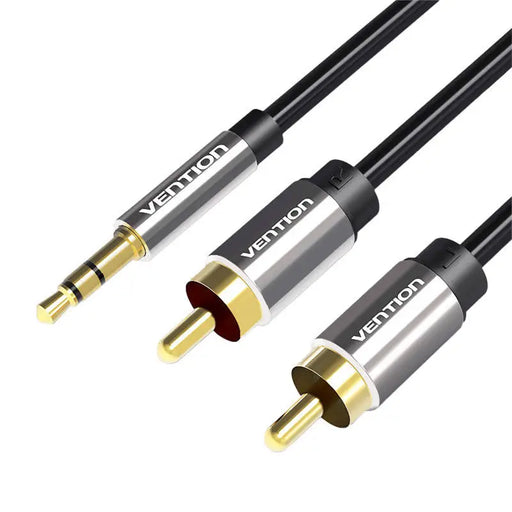 Кабел Vention BCFBD 2x RCA (Cinch) към 3.5mm жак 0.5m черен