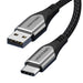 Кабел Vention CODHH USB-A 2.0 към USB-C 3A 2m сив