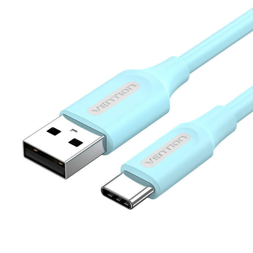 Кабел Vention COKSF USB-A 2.0 към USB-C 3A 1m светлосин