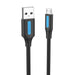 Кабел Vention COLBC USB-A 2.0 към Micro-B 3A 0.25m черен