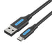 Кабел Vention COLBD USB-A 2.0 към Micro-B 3A 0.5m черен