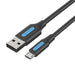 Кабел Vention COLBI USB-A 2.0 към Micro-B 3A 3m черен