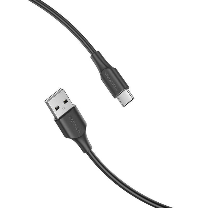 Кабел Vention CTHBH USB-A 2.0 към USB-C 3A 2m черен