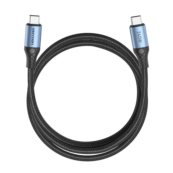 Кабел Vention USB 2.0 5A 240W 1.5m ЧЕРЕН USB-C към C