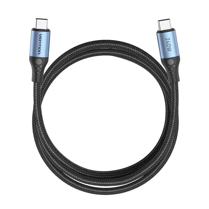 Кабел Vention USB 2.0 5A 240W 1m ЧЕРЕН USB-C към C