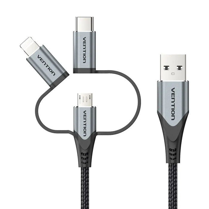 Кабел Vention USB 2.0 A мъжки към 3-в-1