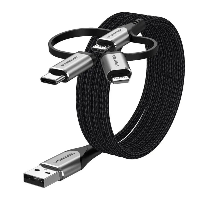 Кабел Vention USB 2.0 A мъжки към 3-в-1
