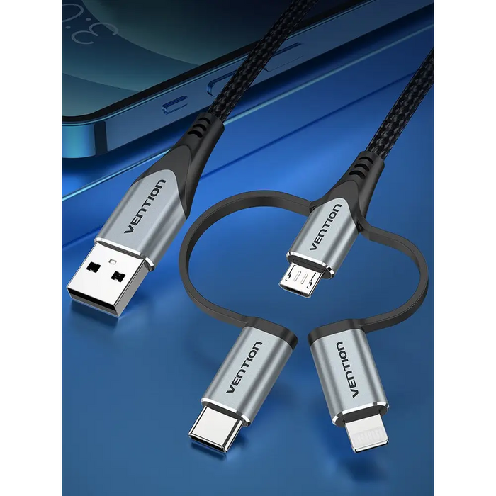 Кабел Vention USB 2.0 A мъжки към 3-в-1