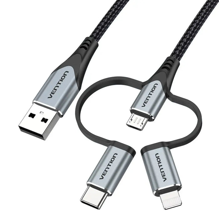 Кабел Vention USB 2.0 A мъжки към 3-в-1