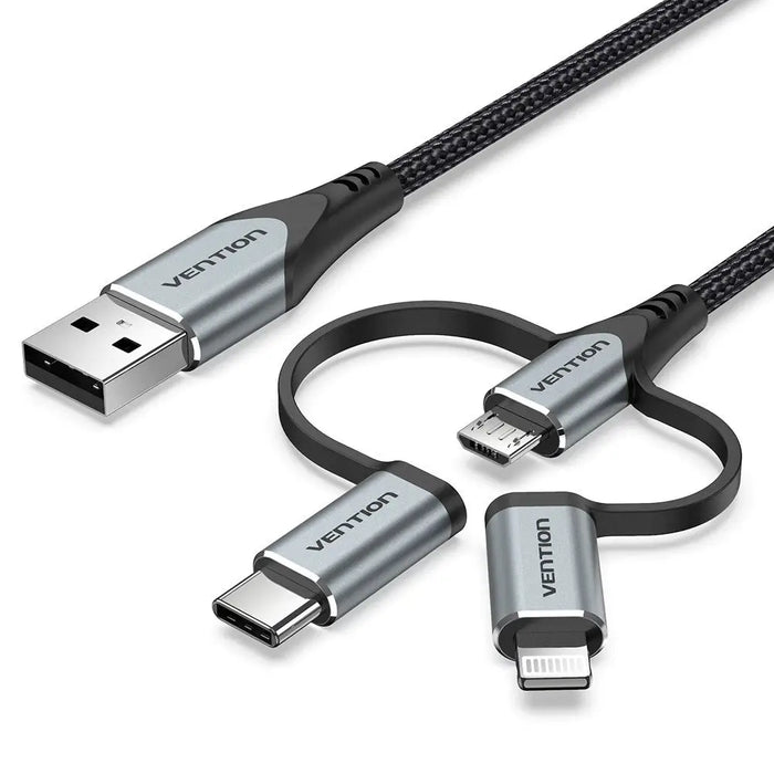 Кабел Vention USB 2.0 A мъжки към 3-в-1
