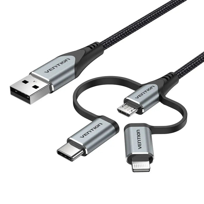 Кабел Vention USB 2.0 A мъжки към 3-в-1