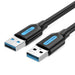 Кабел Vention USB 3.0 A мъжки към A мъжки 0.5M черен PVC тип
