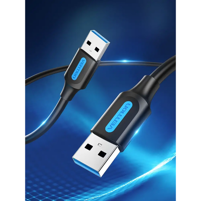 Кабел Vention USB 3.0 A мъжки към A мъжки 0.5M черен PVC тип