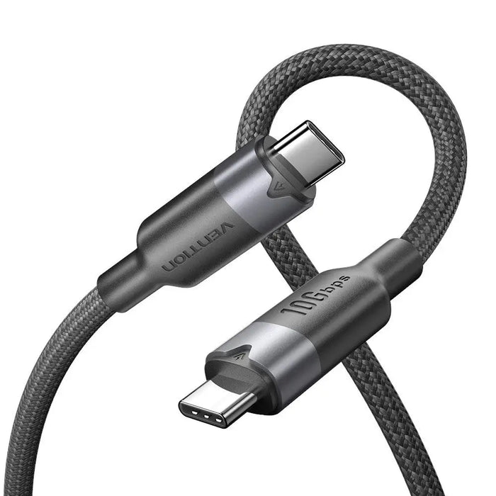 Кабел Vention USB 3.2 5A 10Gbps 1m BK USB-C към C