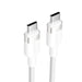 Кабел Vention USB-C към C оплетен 3A 480Mbps 60W 1m бял