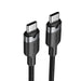 Кабел Vention USB-C към C оплетен 3A 480Mbps 60W 2m черен