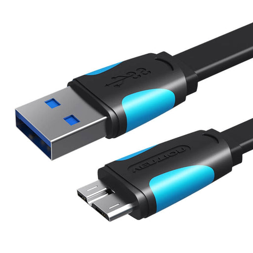 Кабел Vention VAS-A12-B050 USB-A 3.0 към Micro-B 0.5m черен