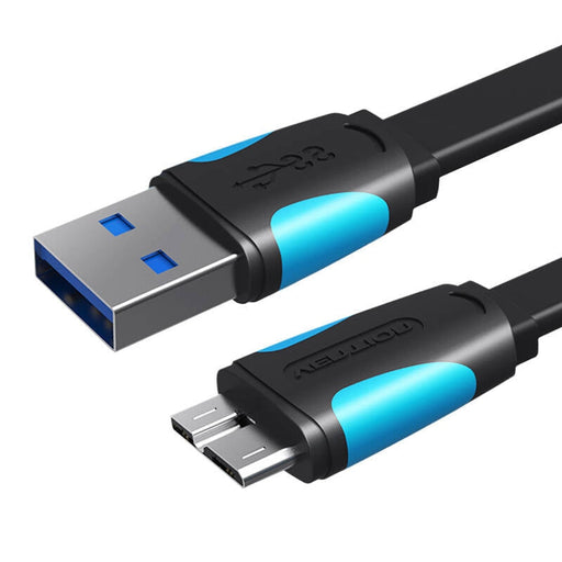 Кабел Vention VAS-A12-B100 USB-A 3.0 към Micro-B 1m черен