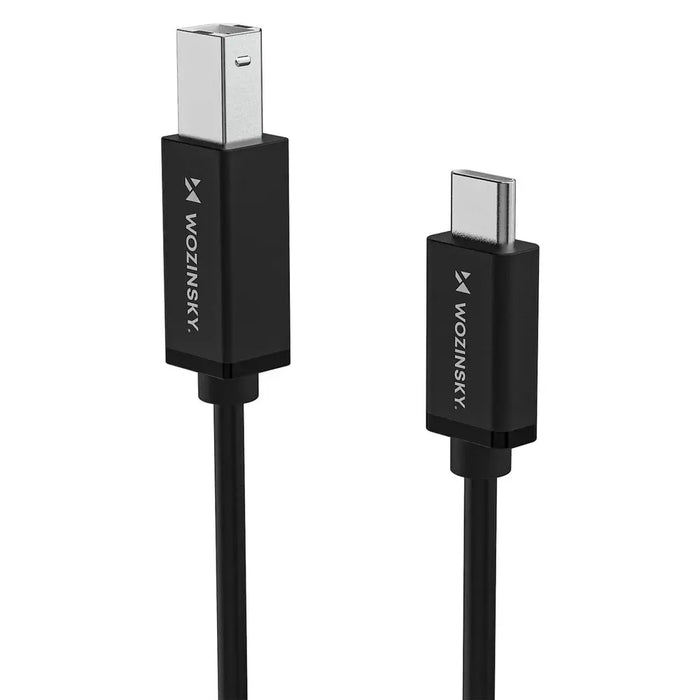 Кабел Wozinsky WKDDY1S USB-B - USB-C 1 м - Черен