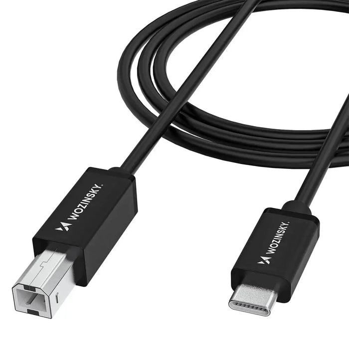 Кабел Wozinsky WKDDY2S USB-B - USB-C 2 м - Черен