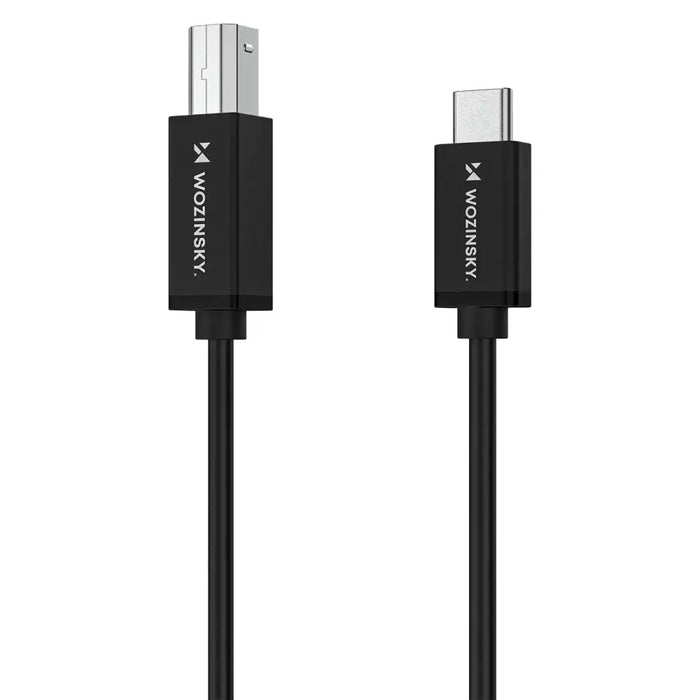 Кабел Wozinsky WKDDY2S USB-B - USB-C 2 м - Черен