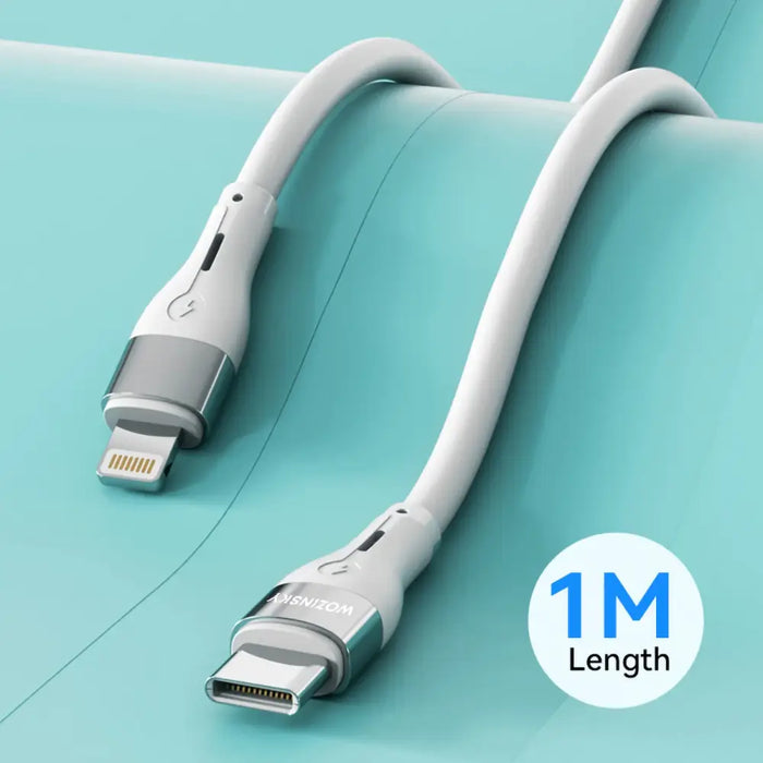 Кабел Wozinsky WSTCL1 Lightning / USB-C PD 27W 1m бял