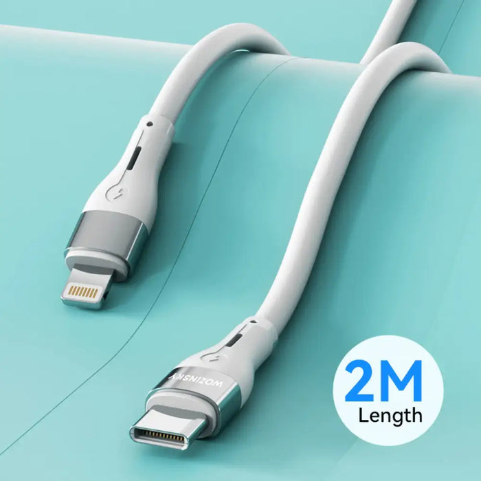 Кабел Wozinsky WSTCL2 Lightning / USB-C PD 27W 2m бял