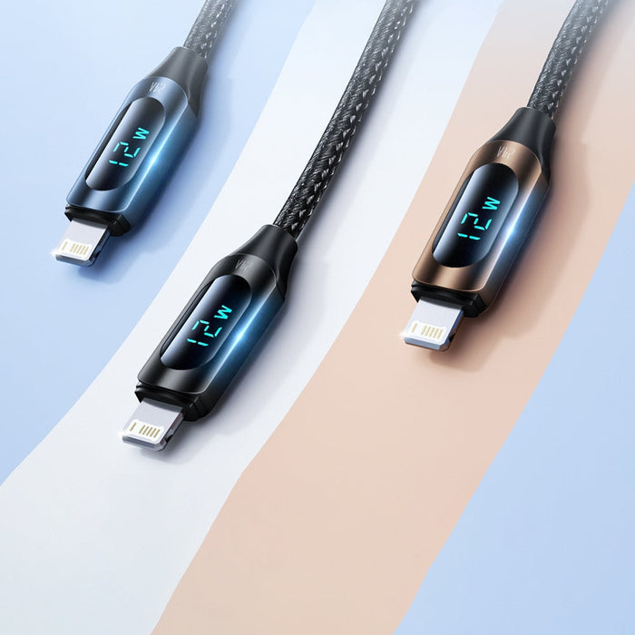 Кабел Wozinsky WUALC2 USB-A към Lightning с LED дисплей 2.4A