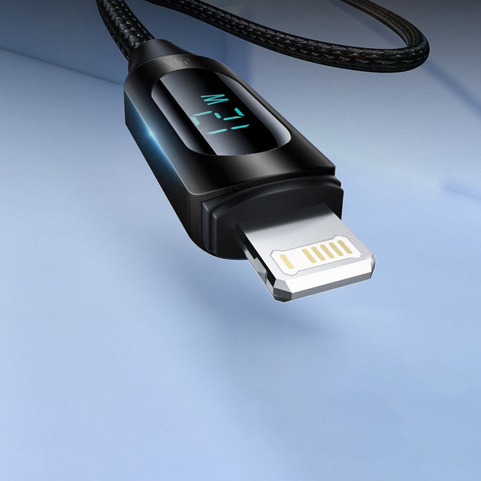 Кабел Wozinsky WUALC2 USB-A към Lightning с LED дисплей 2.4A