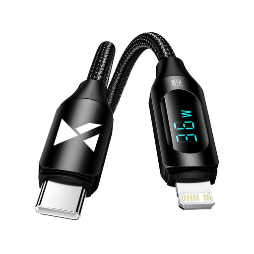 Кабел Wozinsky WUCLC2 USB-C към Lightning с LED дисплей 36W
