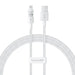 Кабел за бързо зареждане Baseus Gem USB to IP 2.4A 1 m Бял