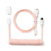 Кабел за клавиатура Keychron Coiled Aviator Light Pink