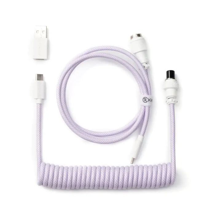 Кабел за клавиатура Keychron Coiled Aviator Light Purple